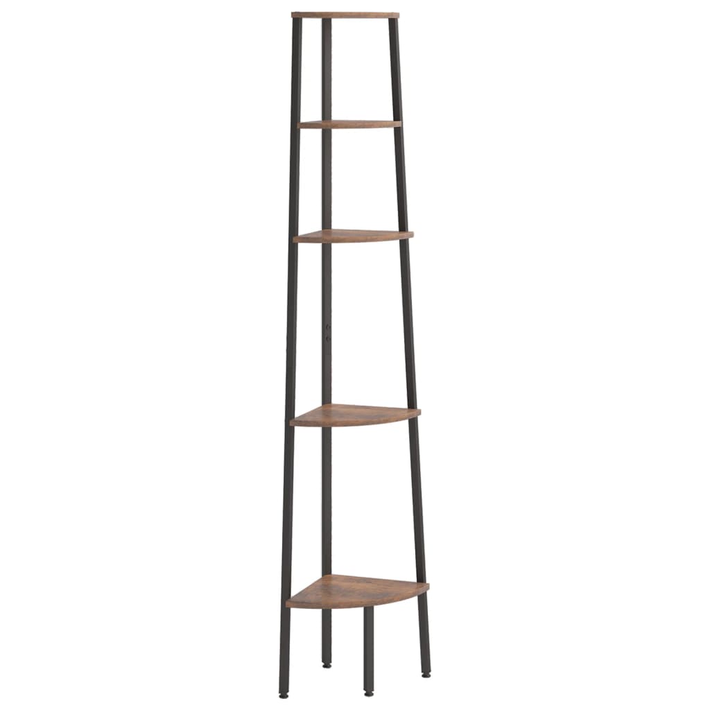 Kutne police s 5 razina tamnosmeđe-crne 45,5 x 31,5 x 180 cm