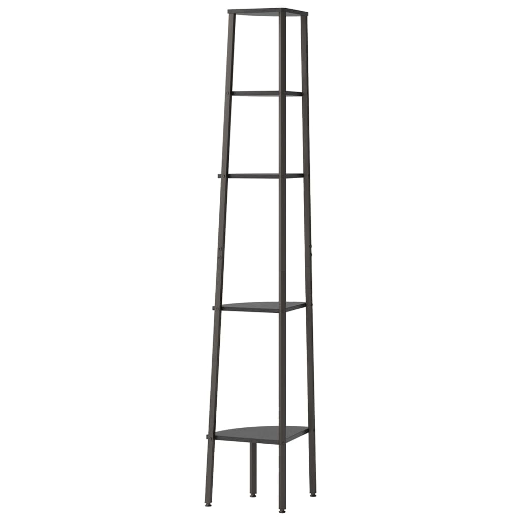 Kutna polica s 5 razina crna 45,5 x 31,5 x 180 cm