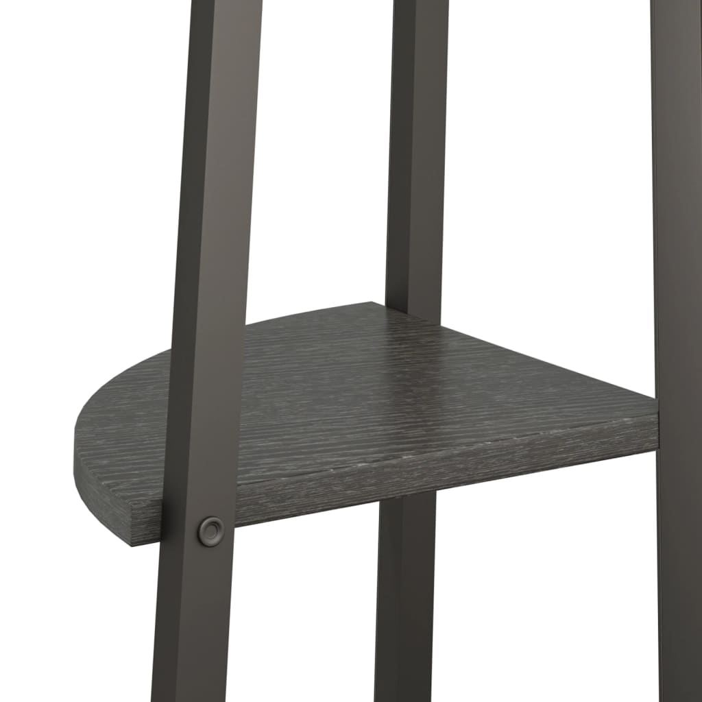 Kutna polica s 5 razina crna 45,5 x 31,5 x 180 cm