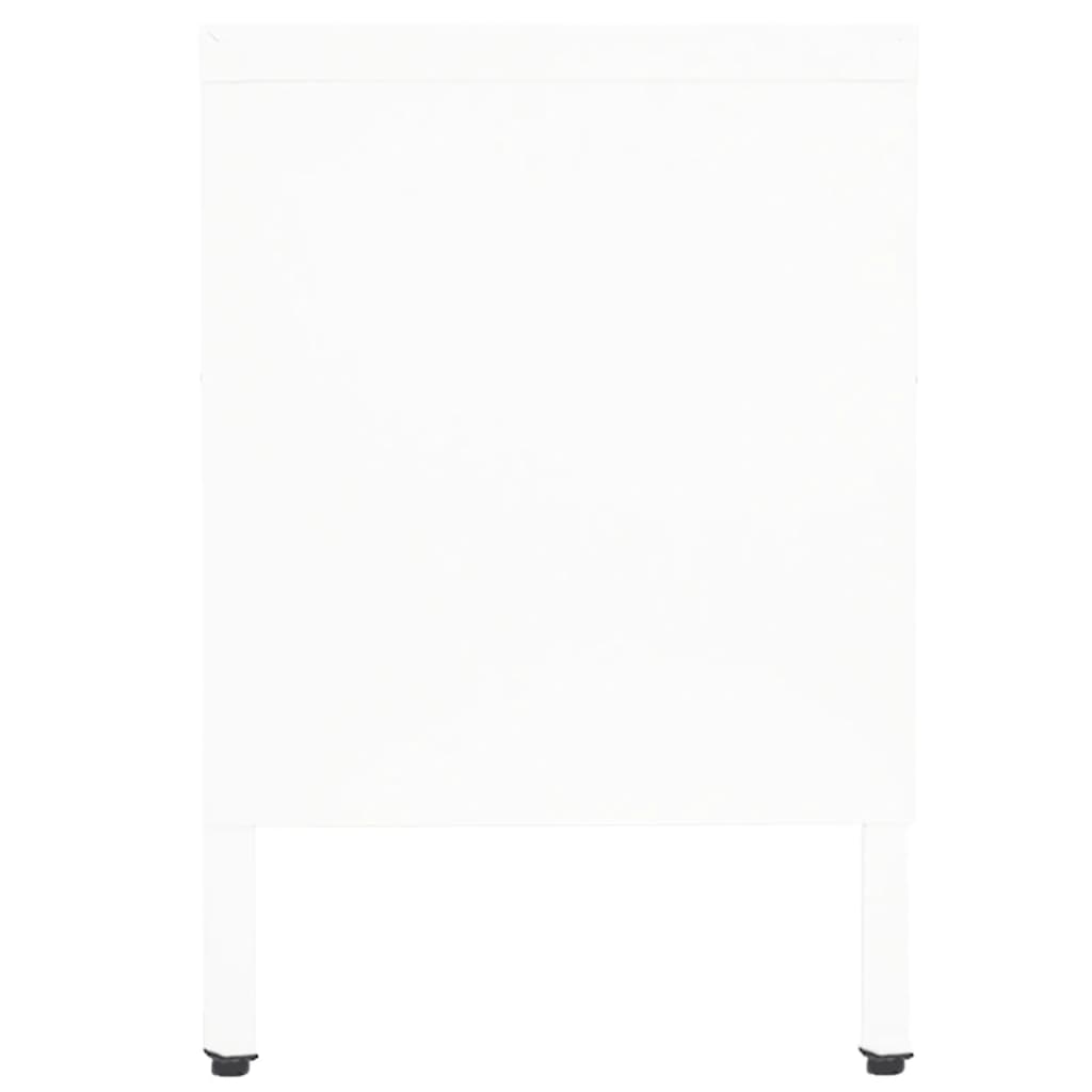 TV ormarić bijeli 90 x 30 x 44 cm od čelika i stakla