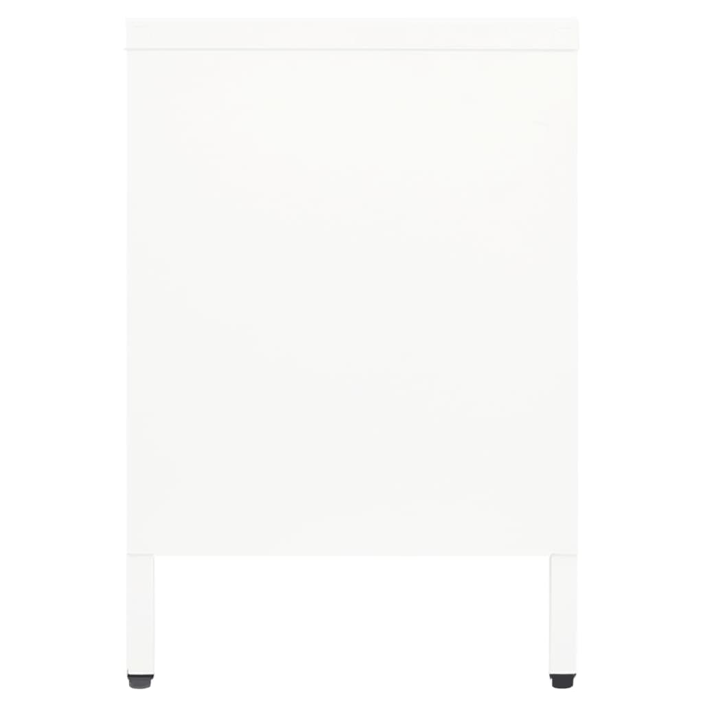 TV ormarić bijeli 105 x 35 x 52 cm od čelika i stakla