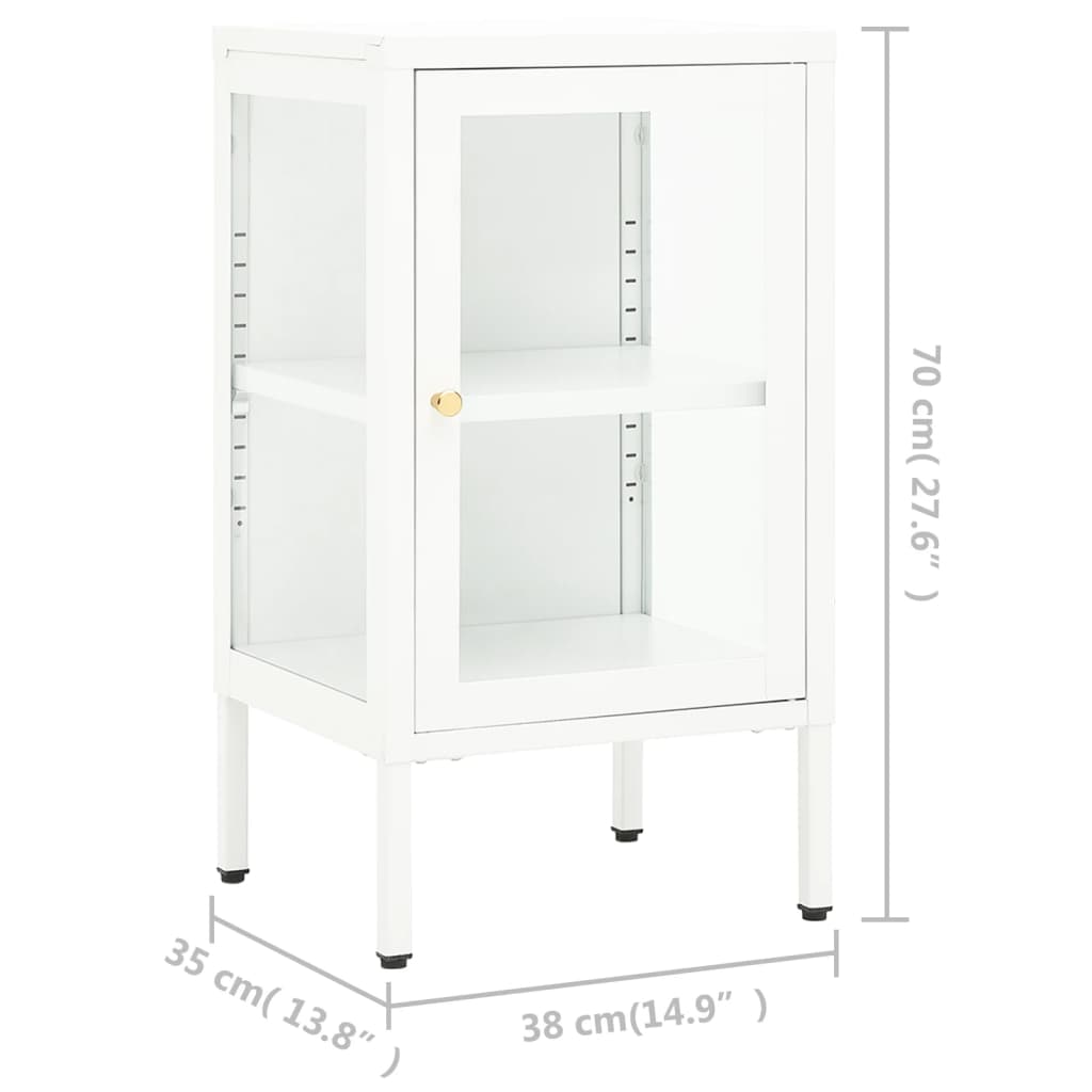Komoda 38 x 35 x 70 cm od metala i stakla