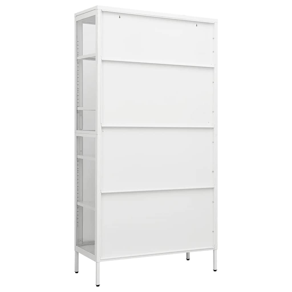Ormarić za izlaganje bijeli 90x40x180 cm čelik i kaljeno staklo