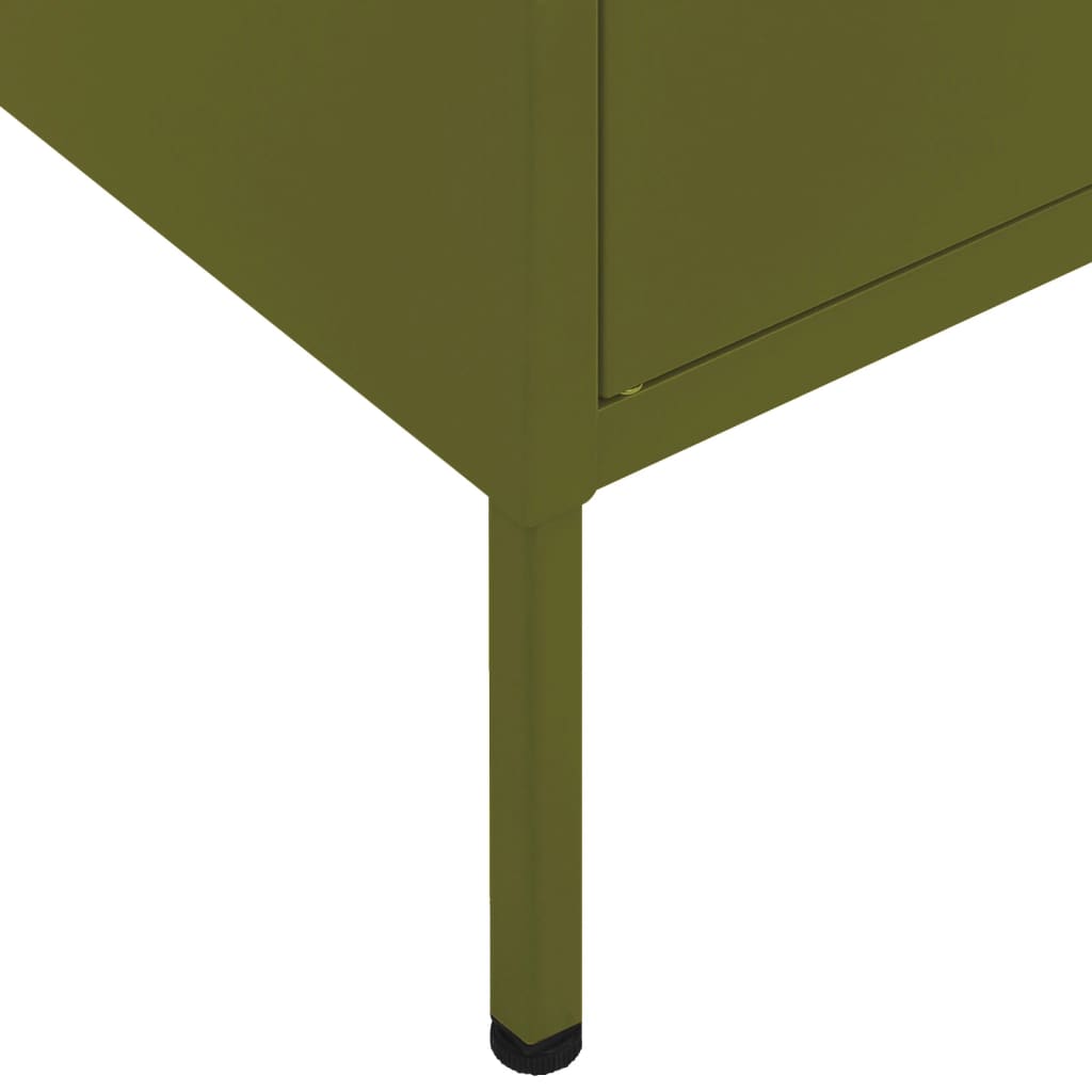 Ormarić za pohranu maslinasto zeleni 80 x 35 x 101,5 cm čelični