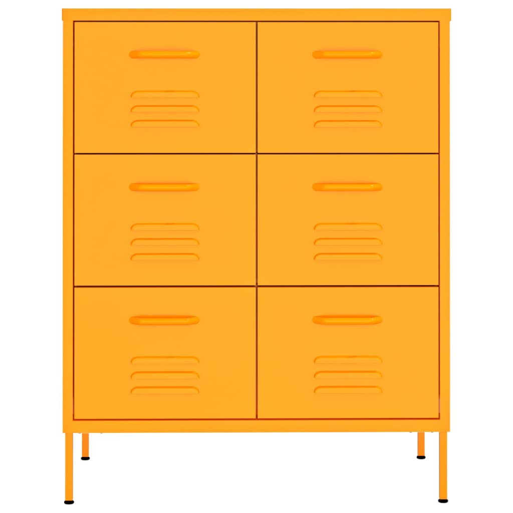 Ormarić s ladicama boja senfa 80 x 35 x 101,5 cm čelični