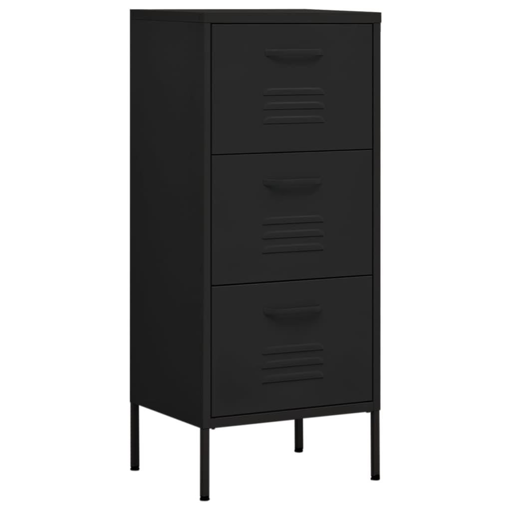 Ormarić za pohranu crni 42,5 x 35 x 101,5 cm čelični