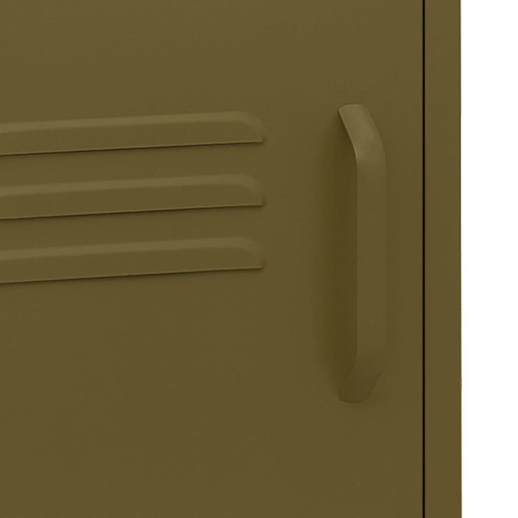 Noćni ormarić maslinasti 35 x 35 x 51 cm čelični