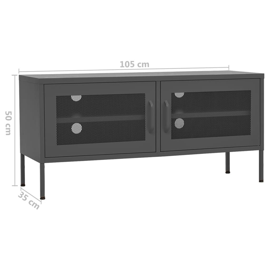 TV ormarić antracit 105 x 35 x 50 cm čelični