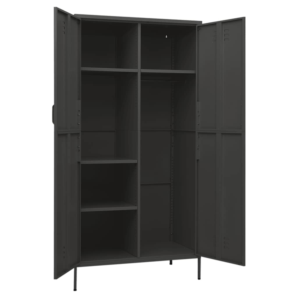 Ormar antracit 90 x 50 x 180 cm čelični