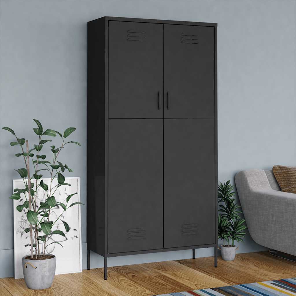 Ormar antracit 90 x 50 x 180 cm čelični