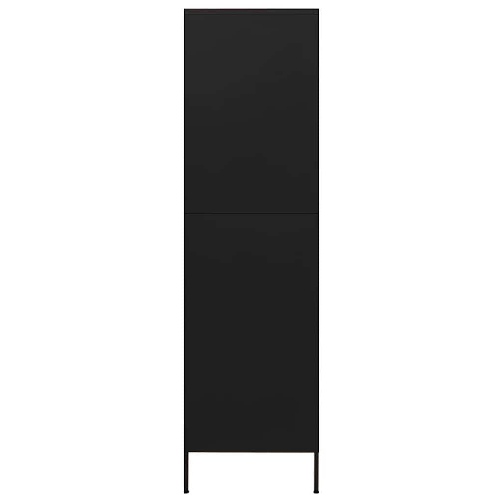 Ormar crni 90 x 50 x 180 cm čelični
