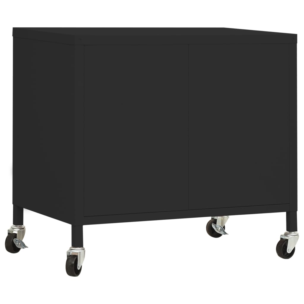 Ormarić za pohranu crni 60 x 35 x 56 cm čelični