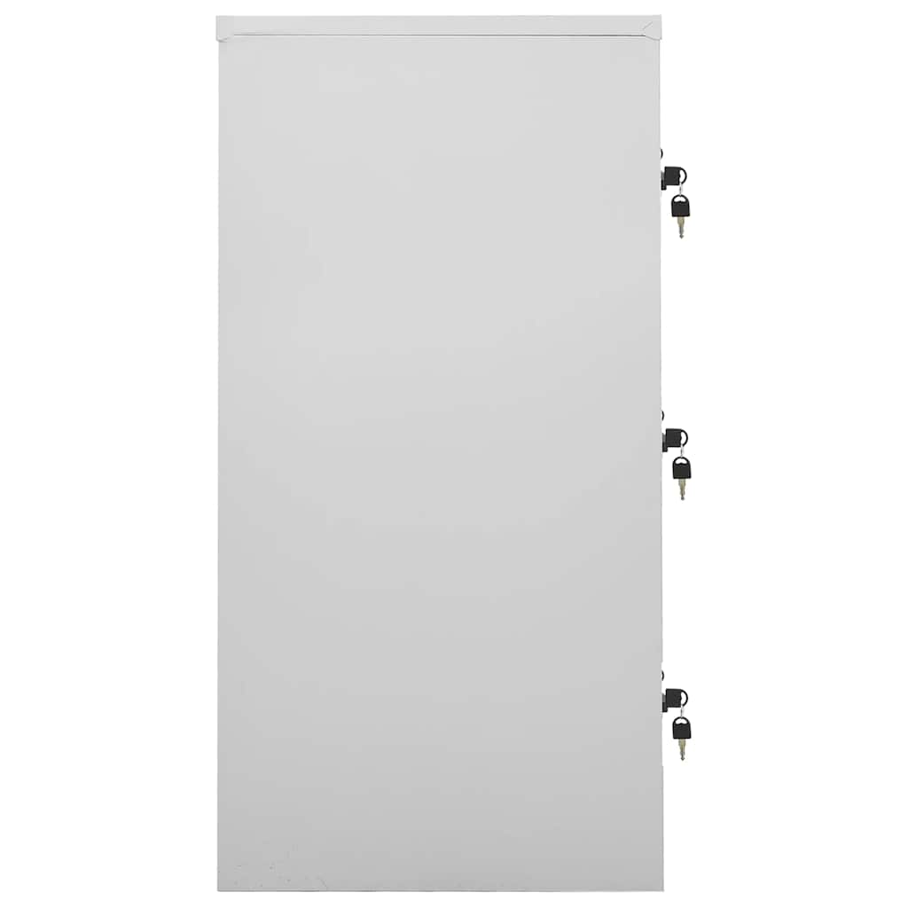 Ormarić s ključem svjetlosivi-crveni 90 x 45 x 92,5 cm čelični