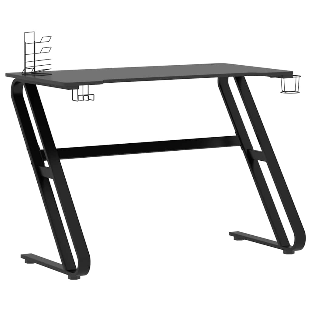 Igraći stol s nogama u oblika slova ZZ crni 110 x 60 x 75 cm