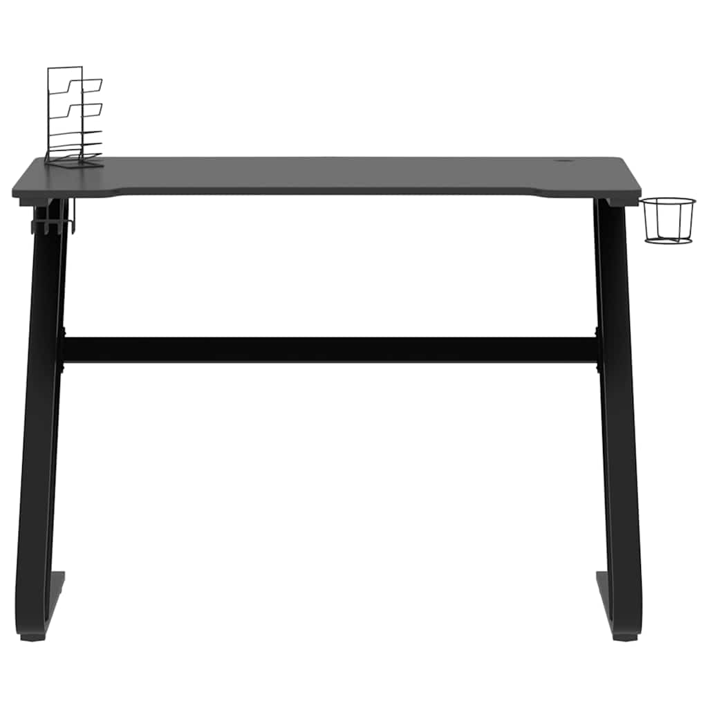 Igraći stol s nogama u oblika slova ZZ crni 110 x 60 x 75 cm