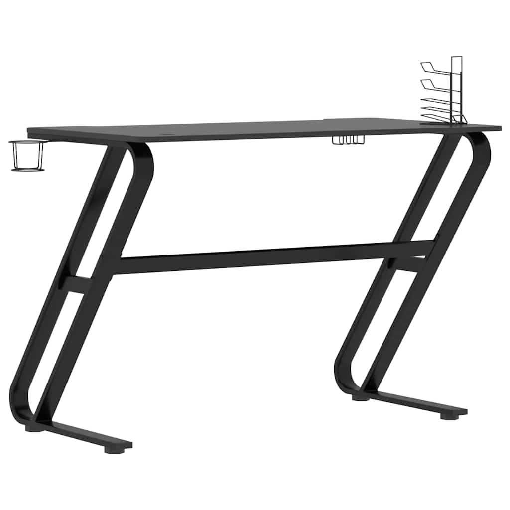 Igraći stol s nogama u oblika slova ZZ crni 110 x 60 x 75 cm