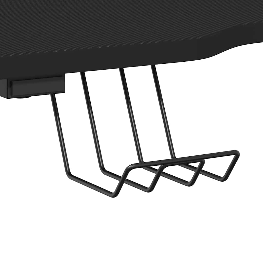 Igraći stol s nogama u oblika slova ZZ crni 110 x 60 x 75 cm