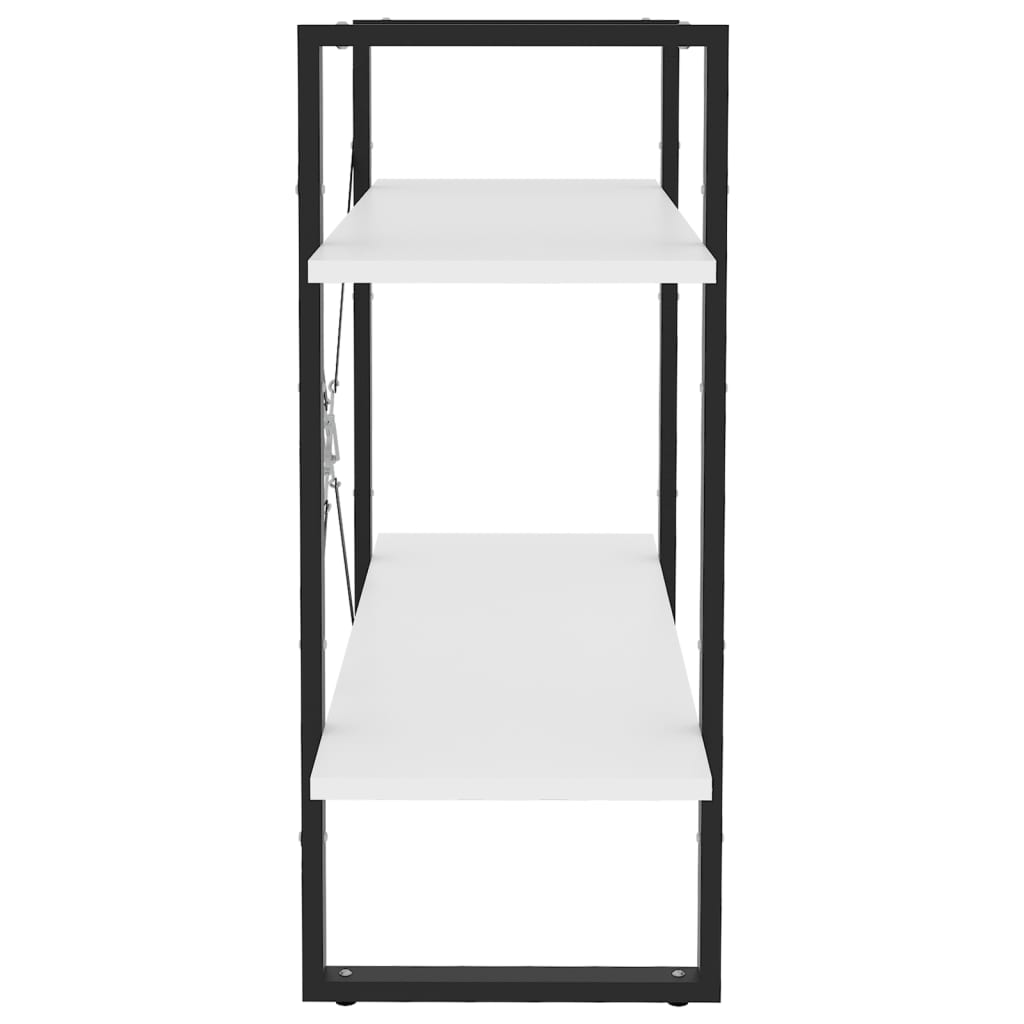 Ormarić za knjige 2 razine bijeli 80x30x70 cm konstruirano drvo