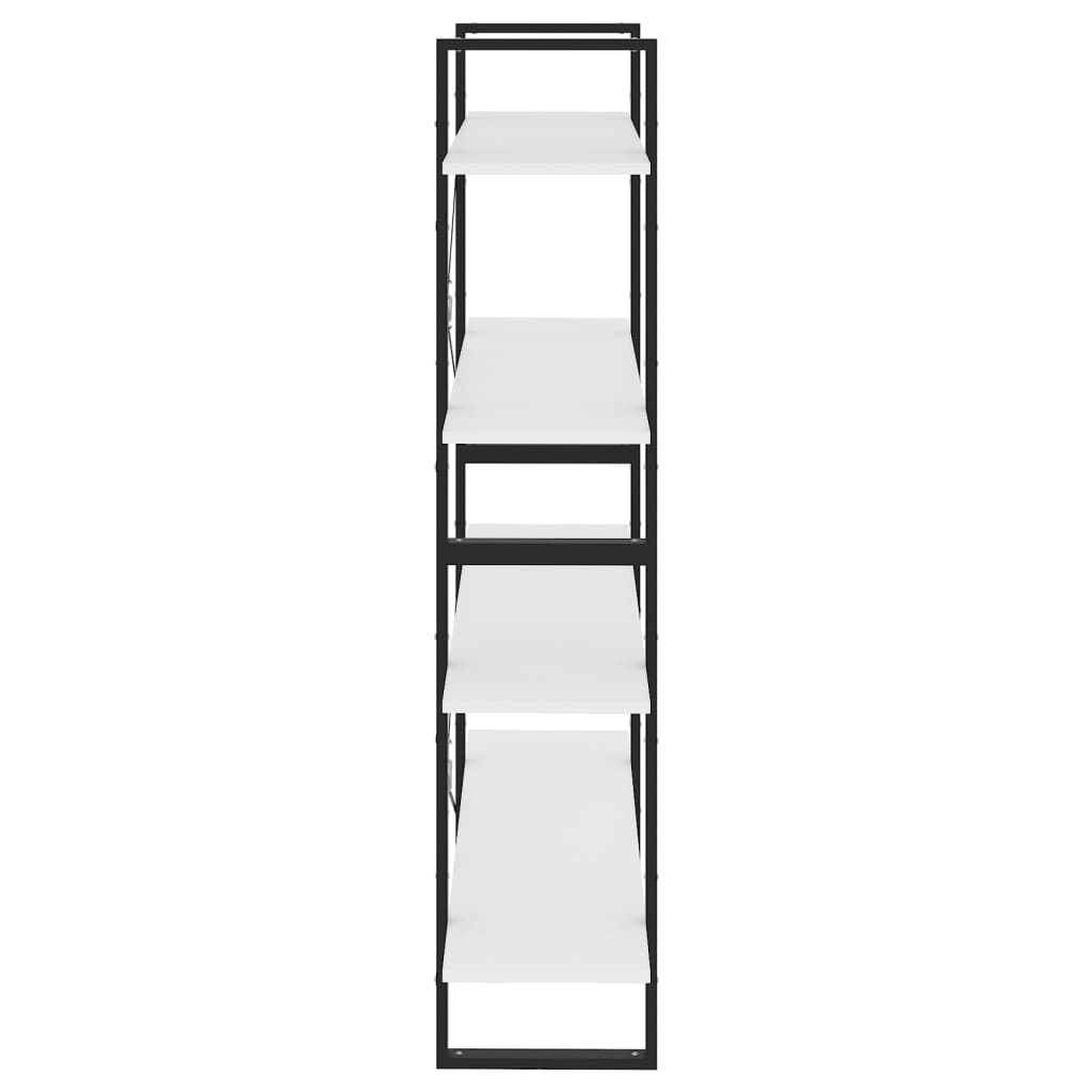 Ormarić za knjige s 4 razine bijeli 100 x 30 x 140 cm drveni