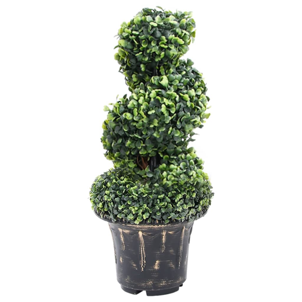 Umjetni spiralni šimšir s posudom zeleni 59 cm