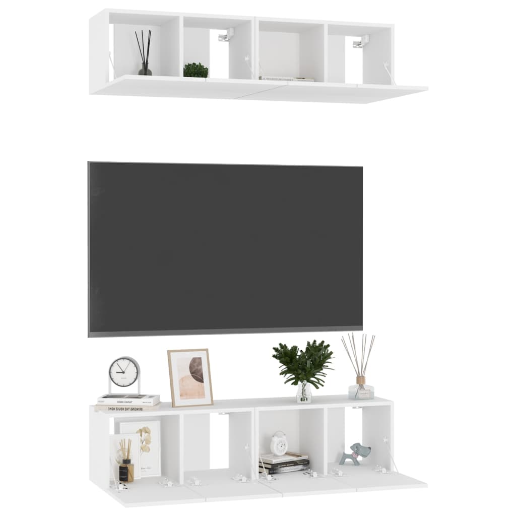 TV ormarići 4 kom bijeli 60 x 30 x 30 cm od konstruiranog drva
