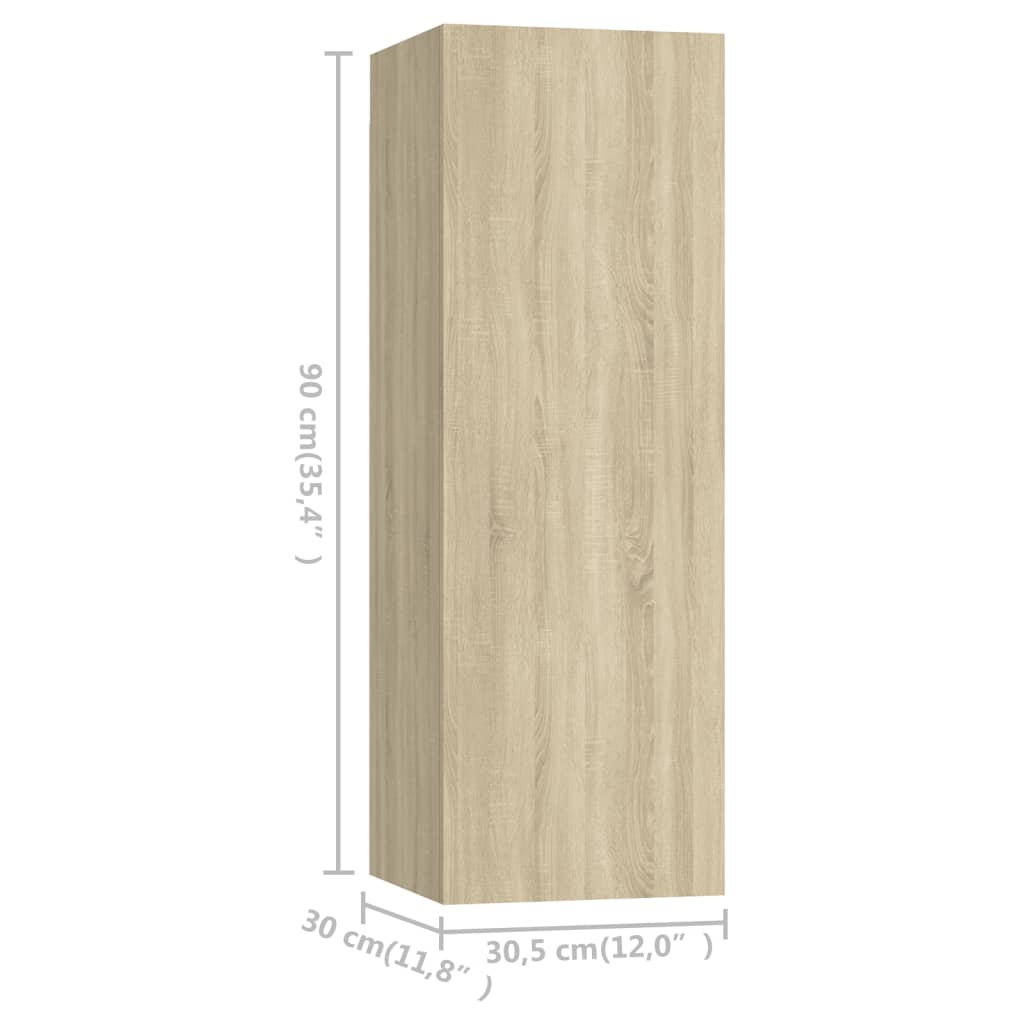TV ormarići 4 kom boja hrasta 30,5x30x90 cm konstruirano drvo