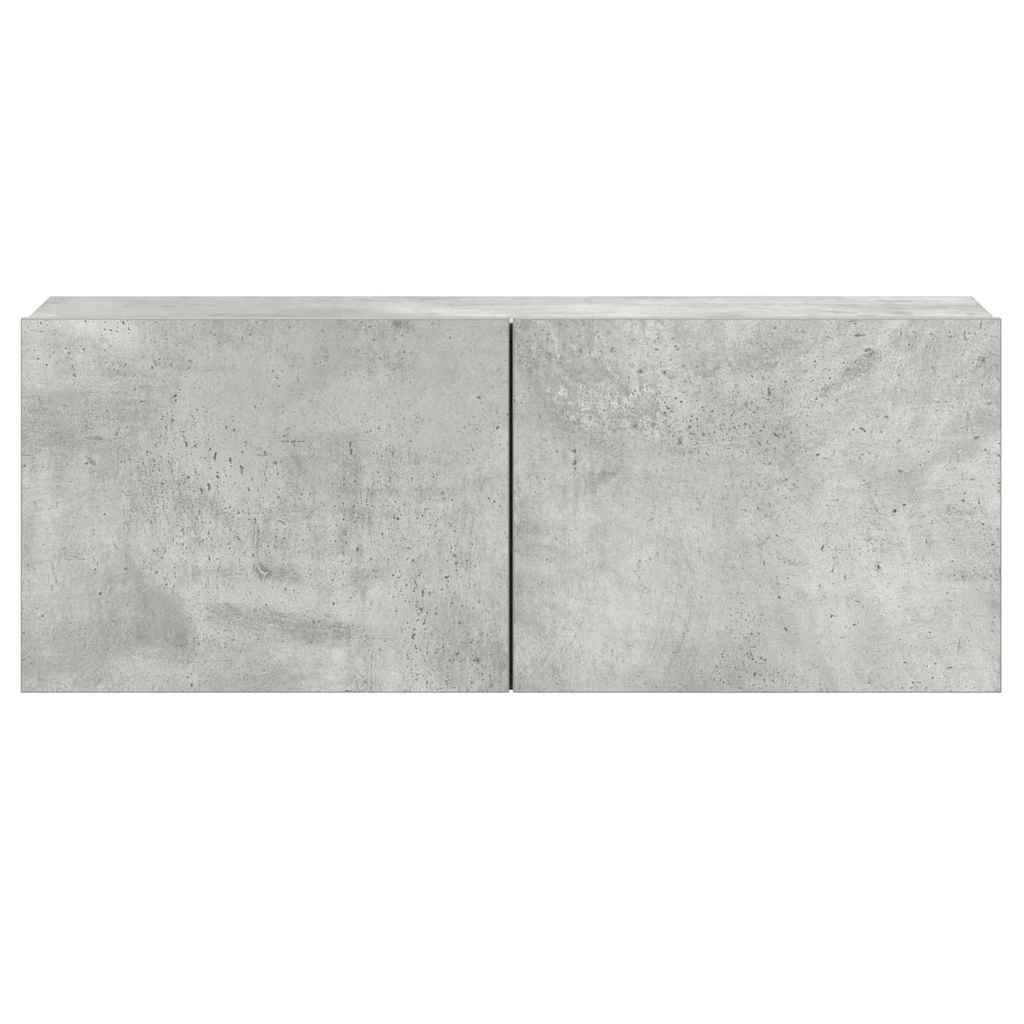 3-dijelni set TV ormarića siva boja betona konstruirano drvo
