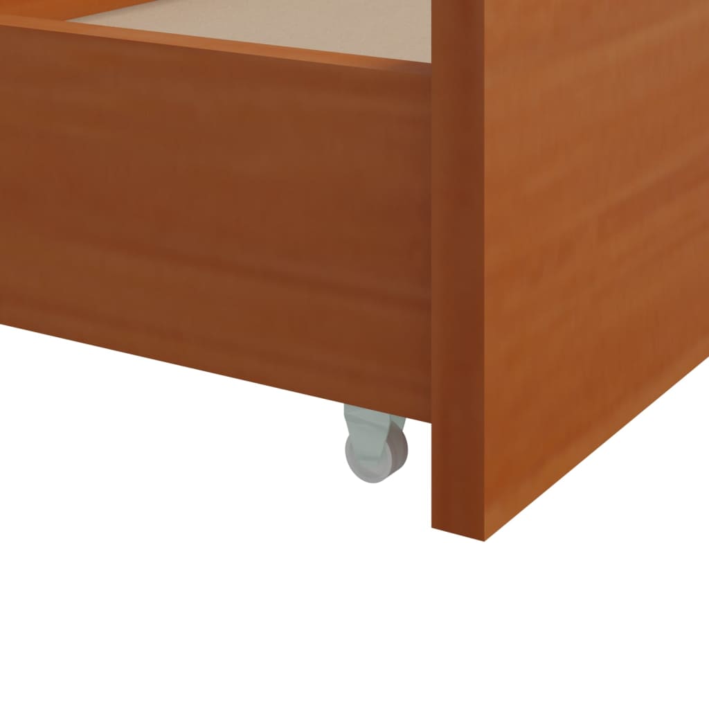 Okvir za krevet s ladicama boja meda 90x200 cm masivna borovina