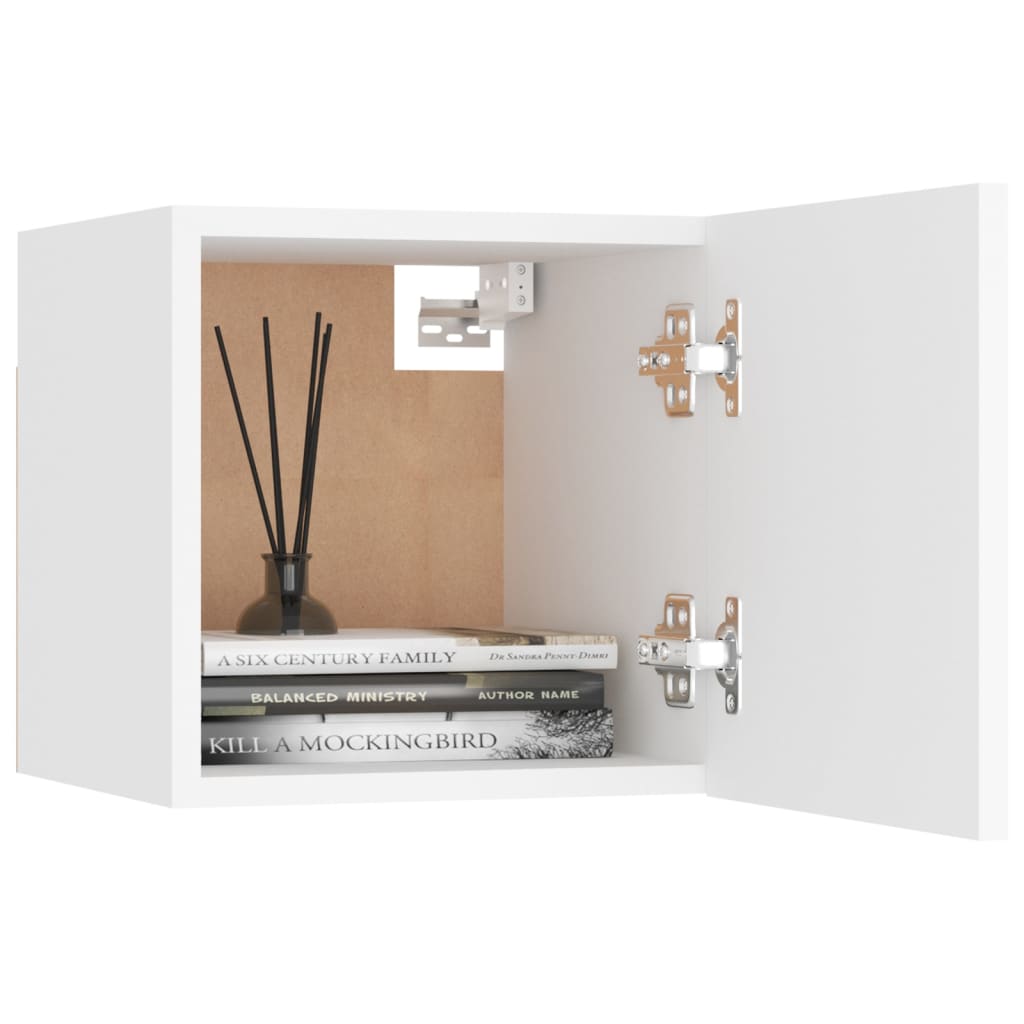Noćni ormarić bijeli 30,5 x 30 x 30 cm od konstruiranog drva