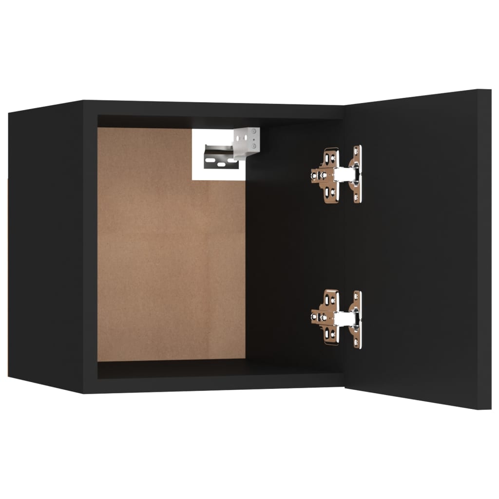 Noćni ormarići 2 kom crni 30,5 x 30 x 30 cm konstruirano drvo