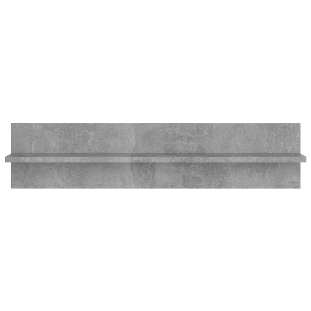 Zidne police 2 kom siva boja betona 80x11,5x18 cm od iverice