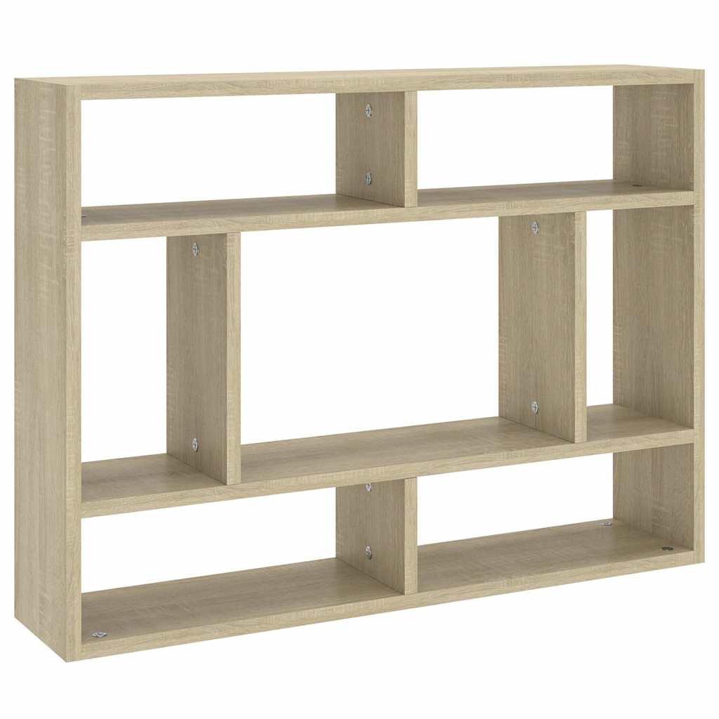 Zidna polica boja hrasta 75 x 16 x 55 cm konstruirano drvo
