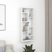 Zidna polica bijela 36 x 16 x 90 cm konstruirano drvo