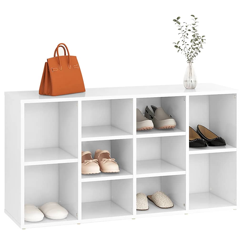 Klupa za cipele bijela 103 x 30 x 55 cm od konstruiranog drva