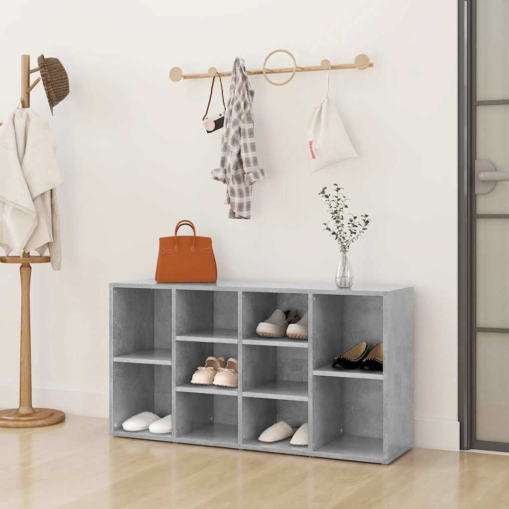 Klupa za cipele boja betona 103x30x55 cm konstruirano drvo