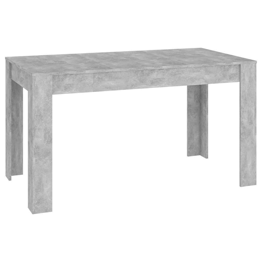 Blagovaonski stol siva boja betona 140x74,5x76 cm od iverice