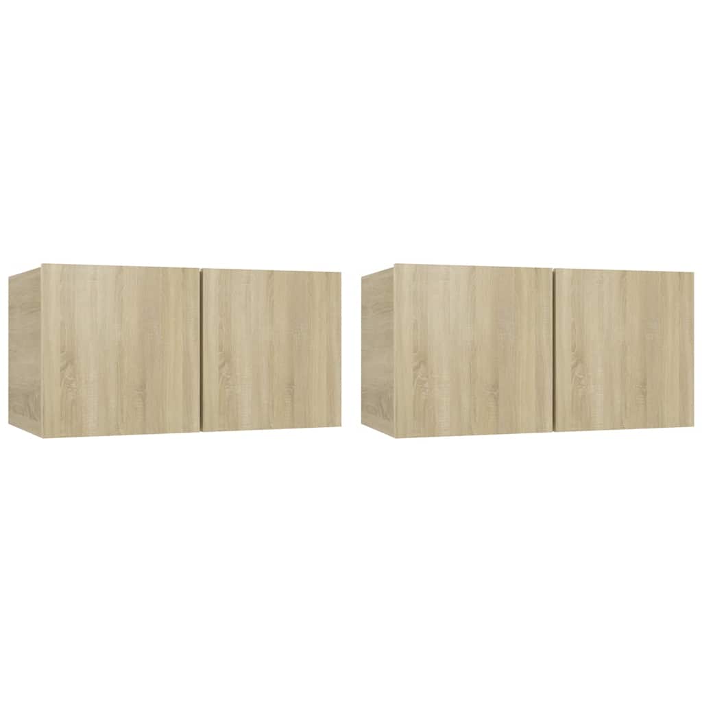 Viseći TV ormarići 2 kom boja hrasta sonome 60 x 30 x 30 cm