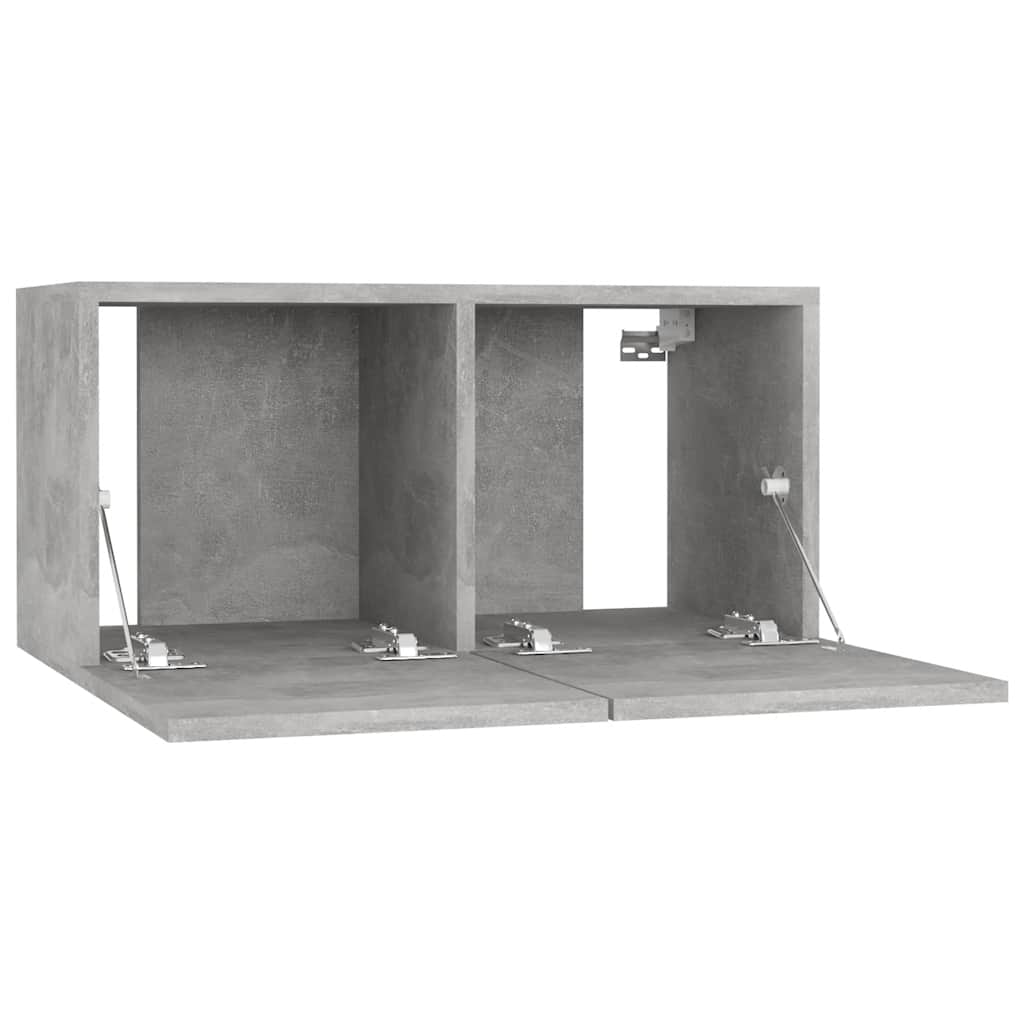 Viseći TV ormarići 2 kom siva boja betona 60 x 30 x 30 cm