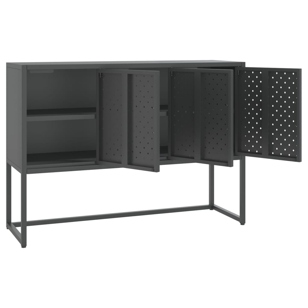 Komoda antracit 105 x 35 x 75 cm čelična