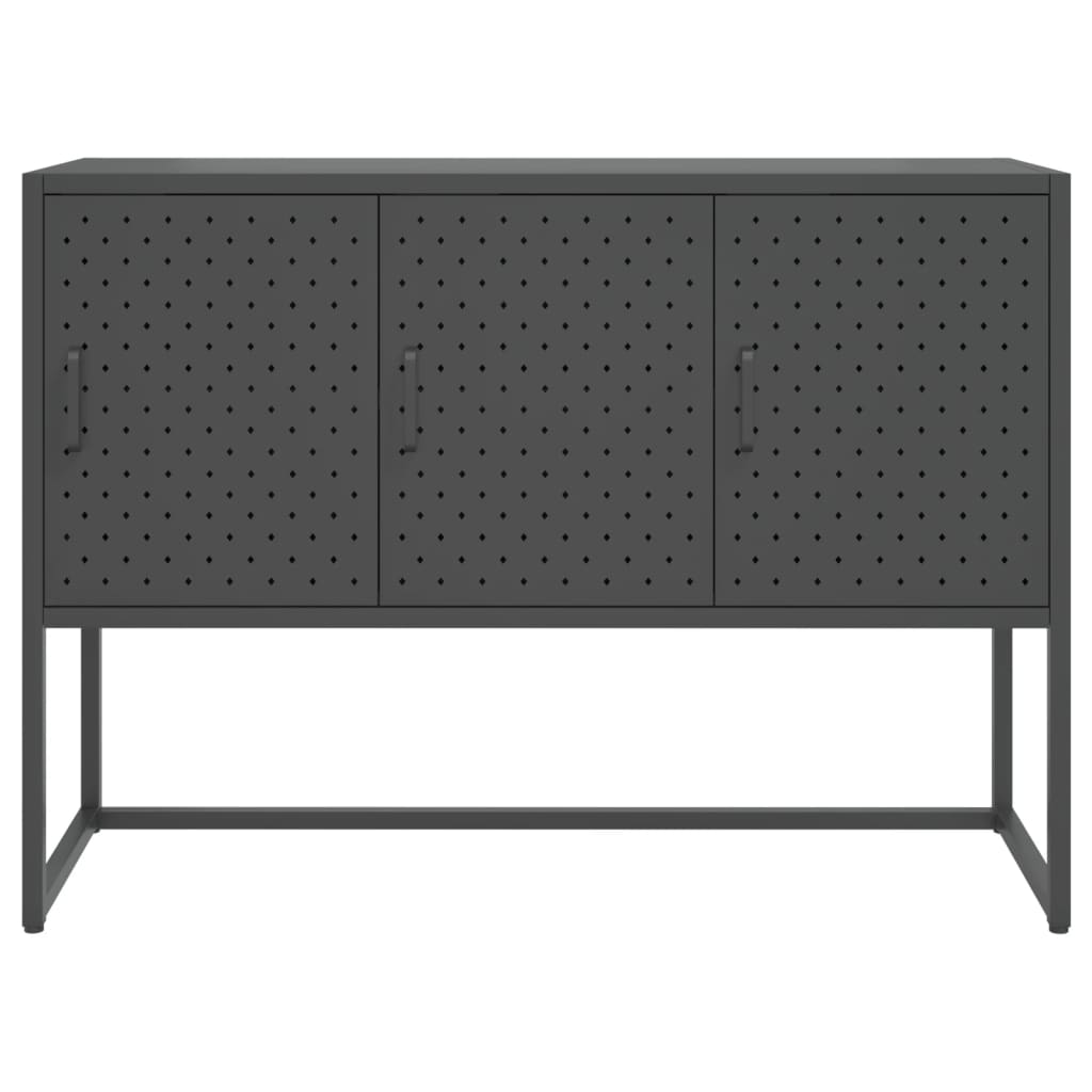Komoda antracit 105 x 35 x 75 cm čelična