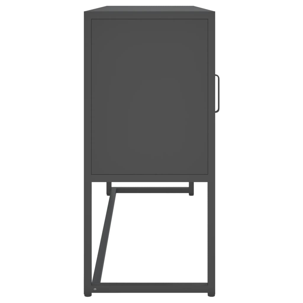 Komoda antracit 105 x 35 x 75 cm čelična