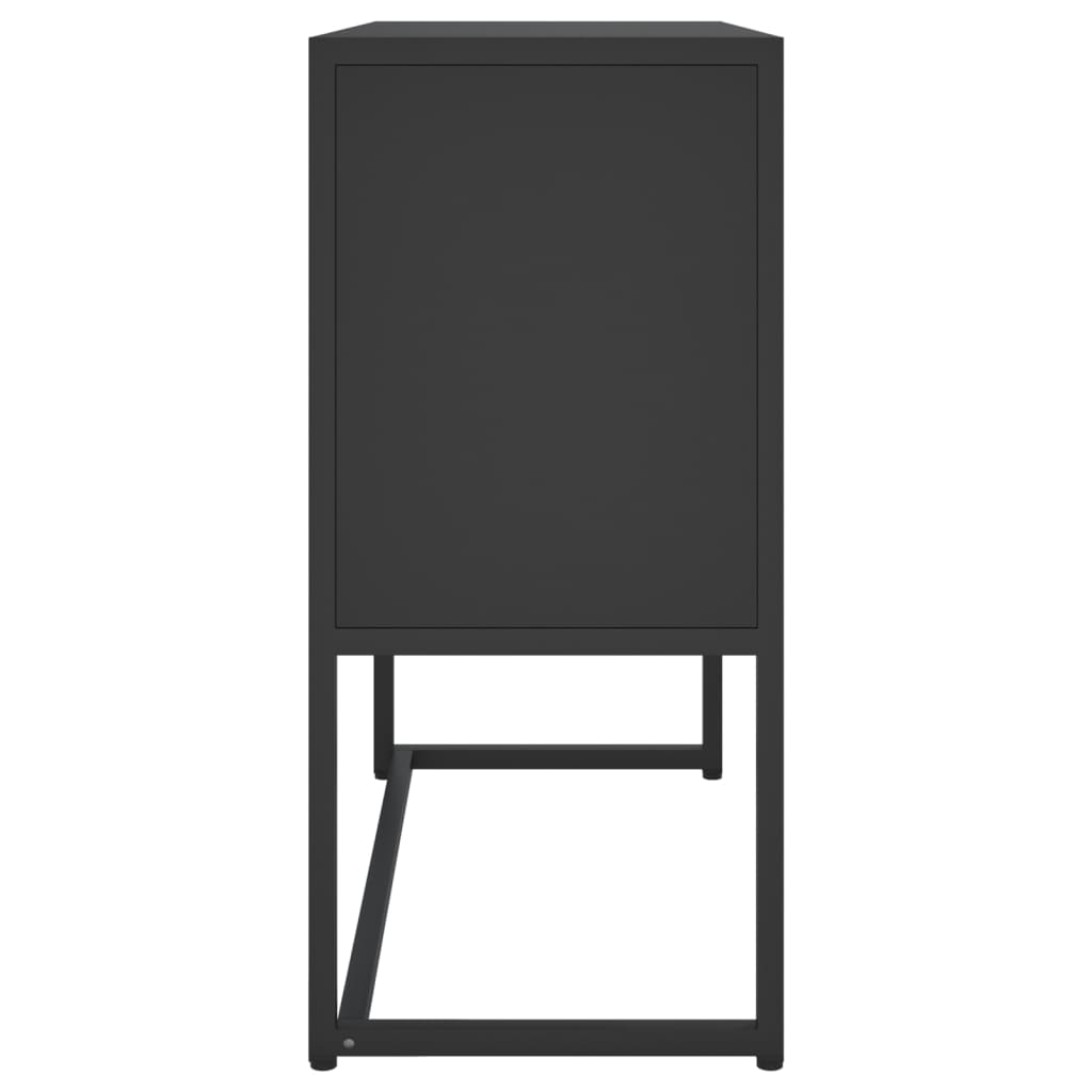 Komoda crna 75 x 35 x 75 cm čelična