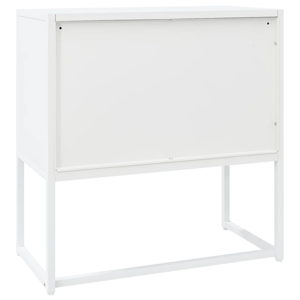 Komoda bijela 75 x 35 x 75 cm čelična