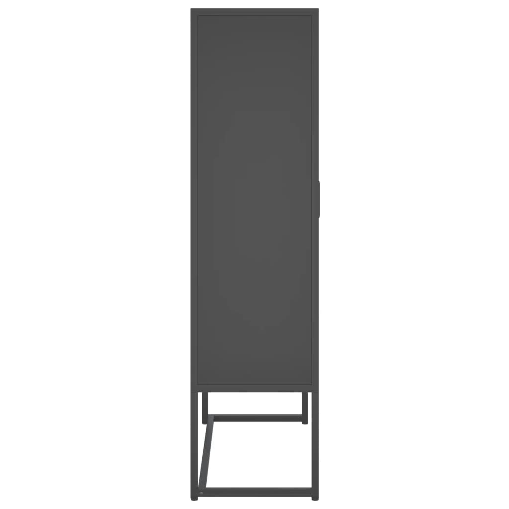 Visoka komoda antracit 80 x 35 x 135 cm čelična
