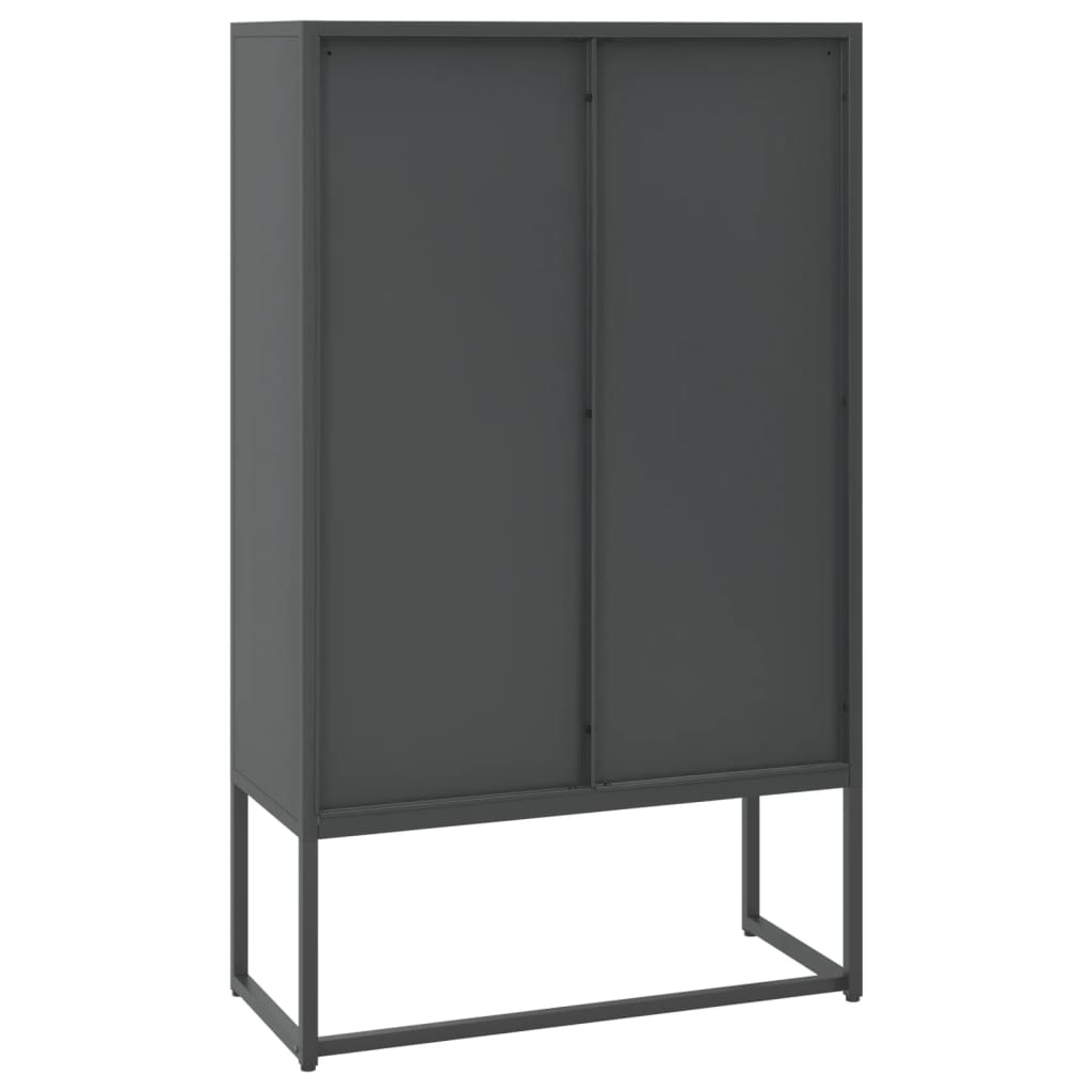 Visoka komoda antracit 80 x 35 x 135 cm čelična