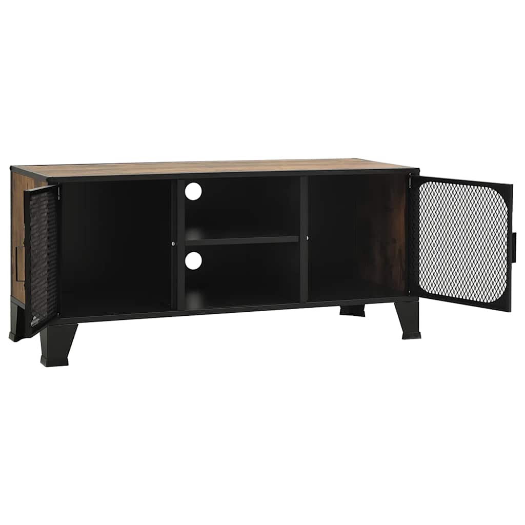 TV ormarić rustični smeđi 105 x 36 x 47 cm od metala i MDF-a