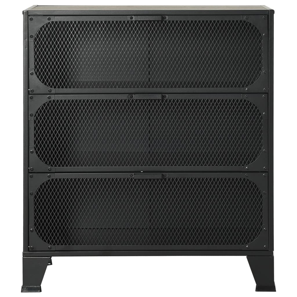 Ormarić za pohranu sivi 72 x 36 x 82 cm od metala i MDF-a