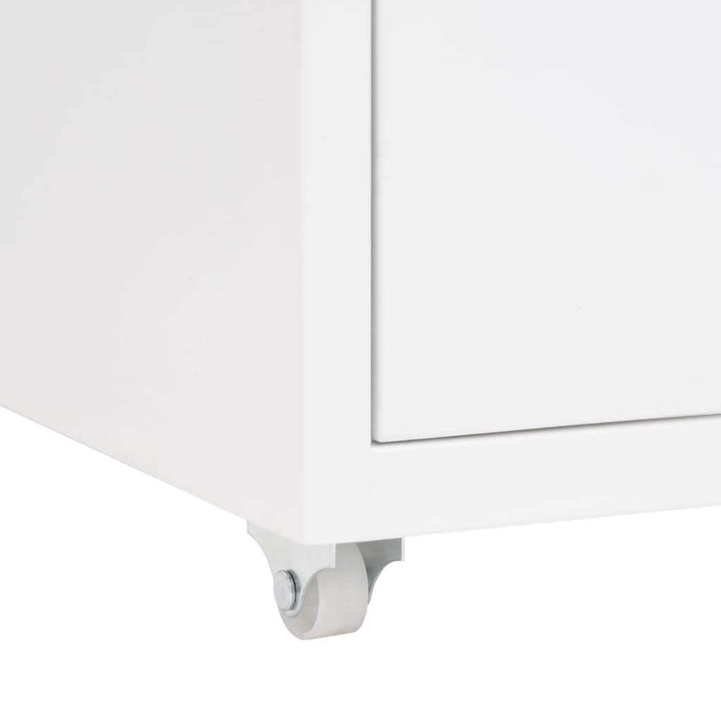 Mobilni ormarić za spise bijeli 28 x 41 x 69 cm metalni