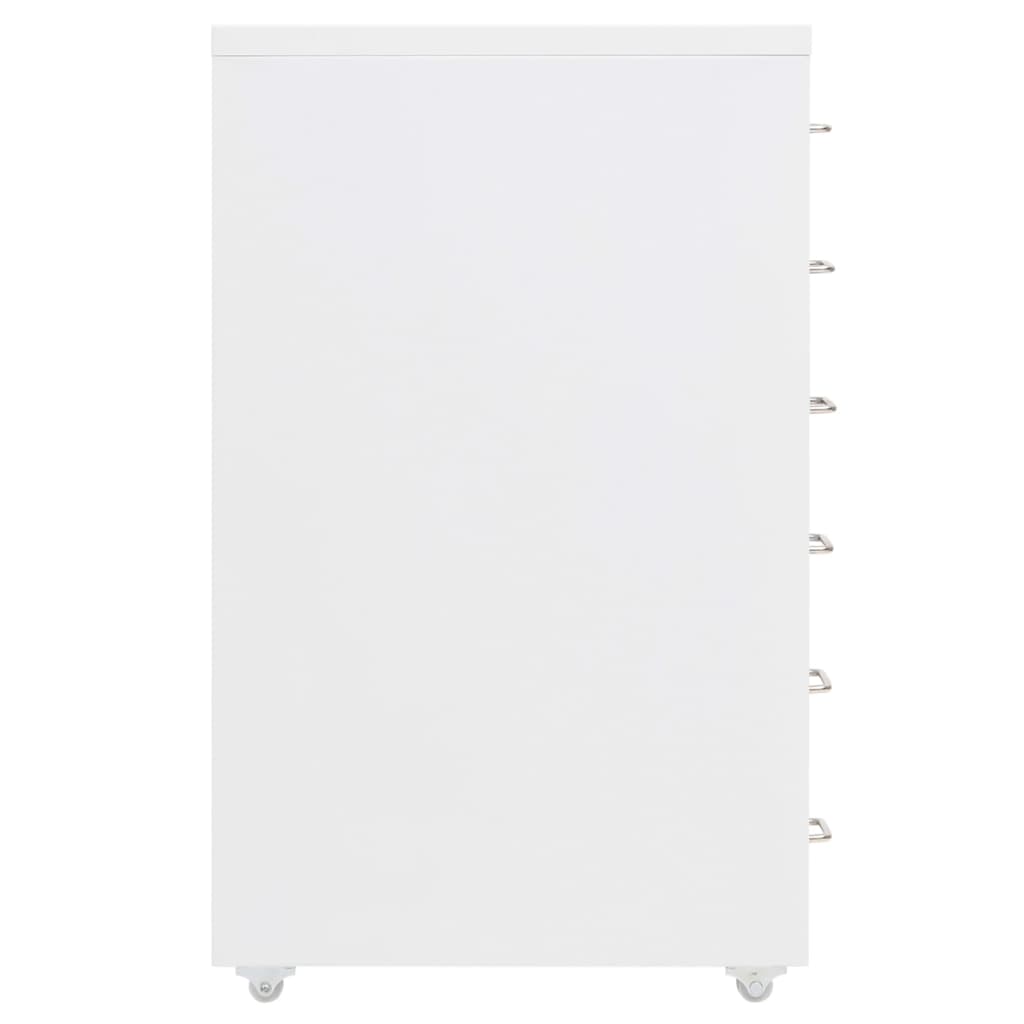 Mobilni ormarić za spise bijeli 28 x 41 x 69 cm metalni