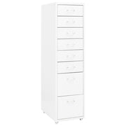 Mobilni ormarić za spise bijeli 28 x 41 x 109 cm metalni